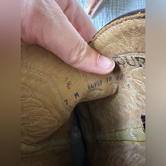 Vintage Durango Brown Cowboy Boots 80’s size 7M - Picture 6 of 8